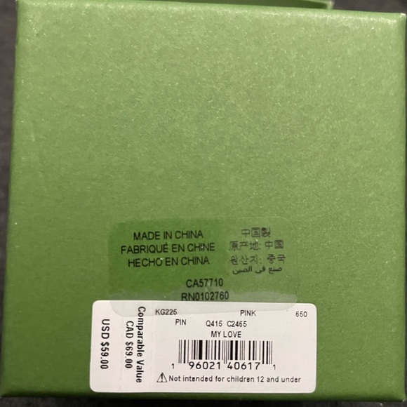 My Love Pink Pavé Heart Stud Earrings By Kate Spade - Picture 5 of 5